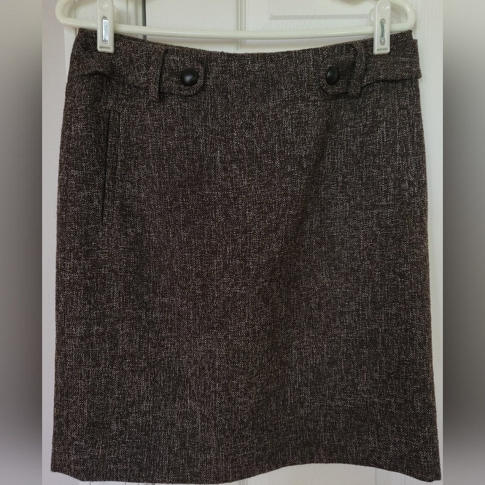 Banana Republic Sz4 Skirt - brown tweed